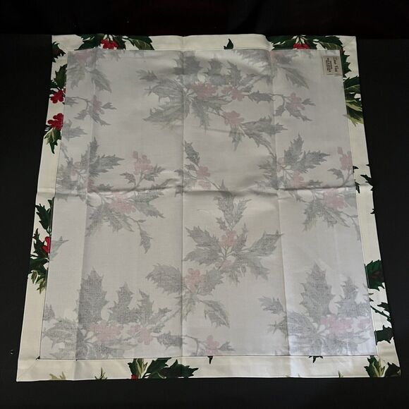 Zina Vasi Christmas Poinsettia Holly Berry Napkins Placemats & Tea Towels Lot - Picture 5 of 15